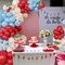 150PCS Cherry Red and Blue Balloon Garland Arch Kit with Bow & Stem Balloons – Light Mist Blue, Red & White Coquette Party Decorations for Birthday, Baby Shower, Wedding & Bridal Shower